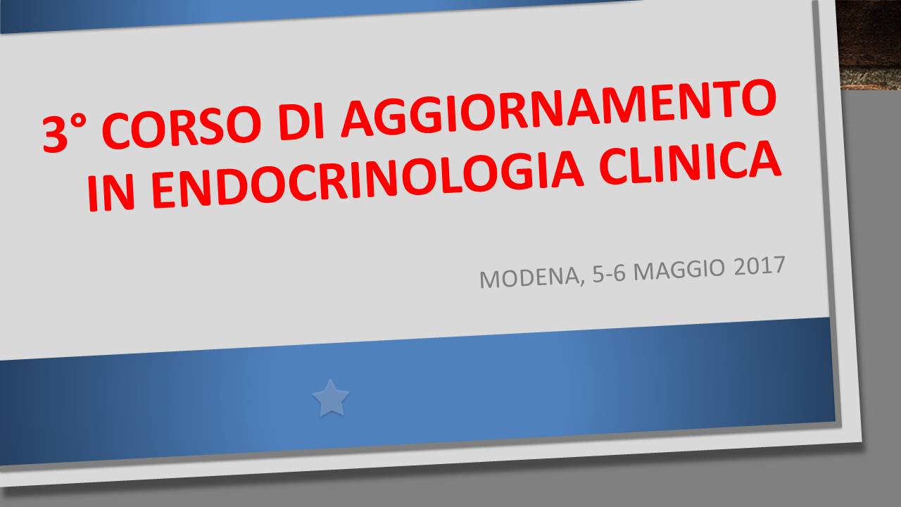3° Corso di aggiornamento in Endocrinologia Clinica
