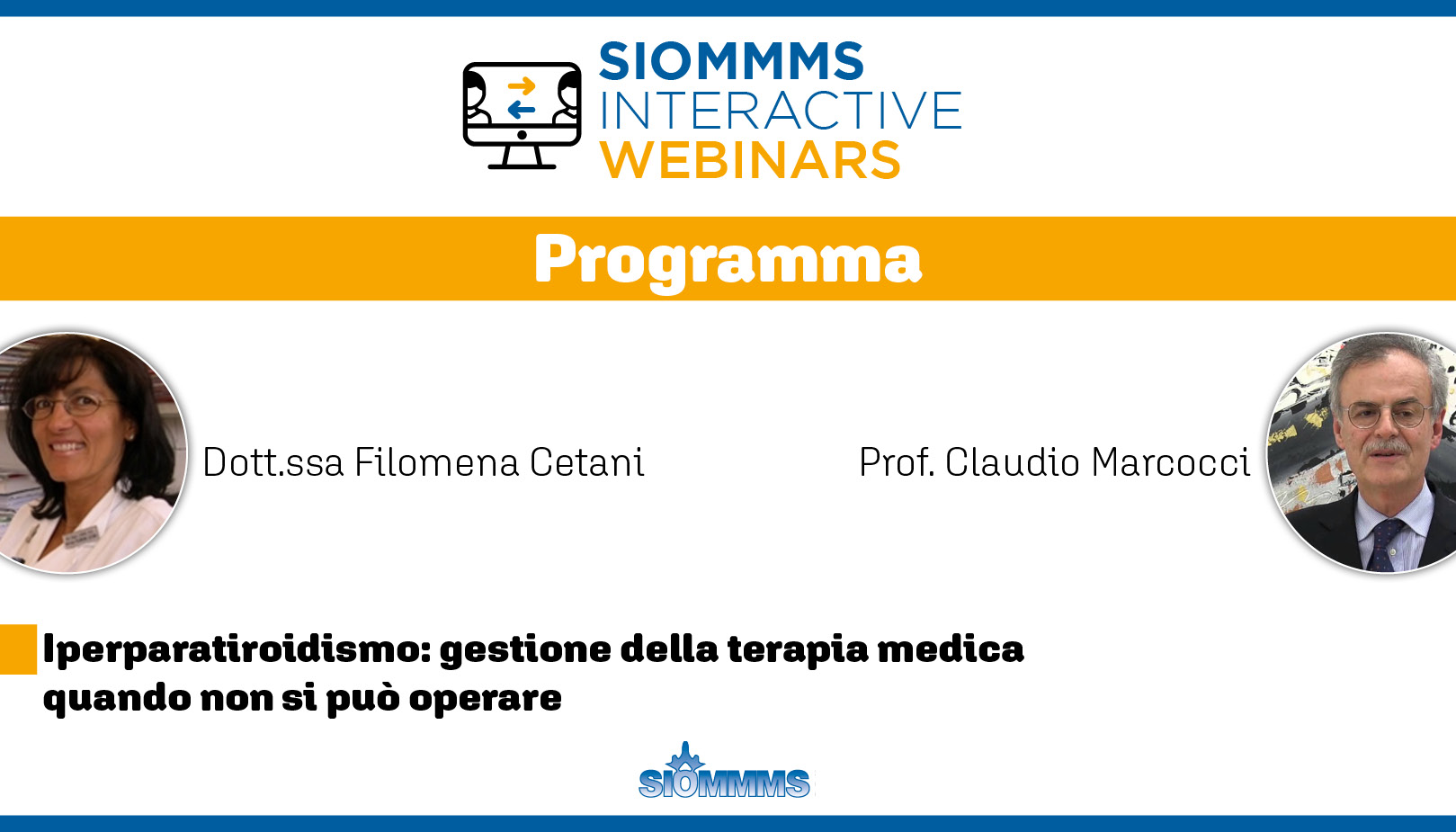 Iperparatiroidismo al centro del 4° SIOMMMS Interactive Webinar