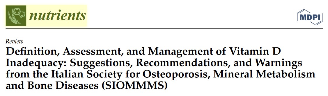 Raccomandazioni sulla terapia del deficit di vitamina D