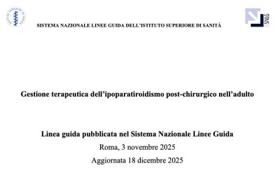 Linee guida sulla gestione terapeutica dell’Ipoparatiroidismo post-chirurgico nell’adulto