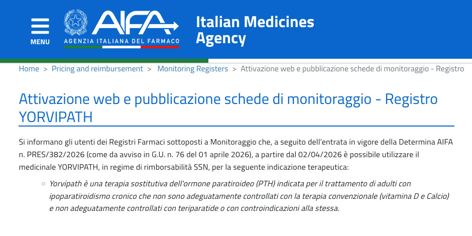 Attivazione web e pubblicazione schede di monitoraggio – Registro YORVIPATH