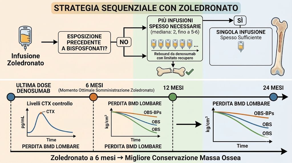 Sospensione del denosumab: quando e come utilizzare lo zoledronato?