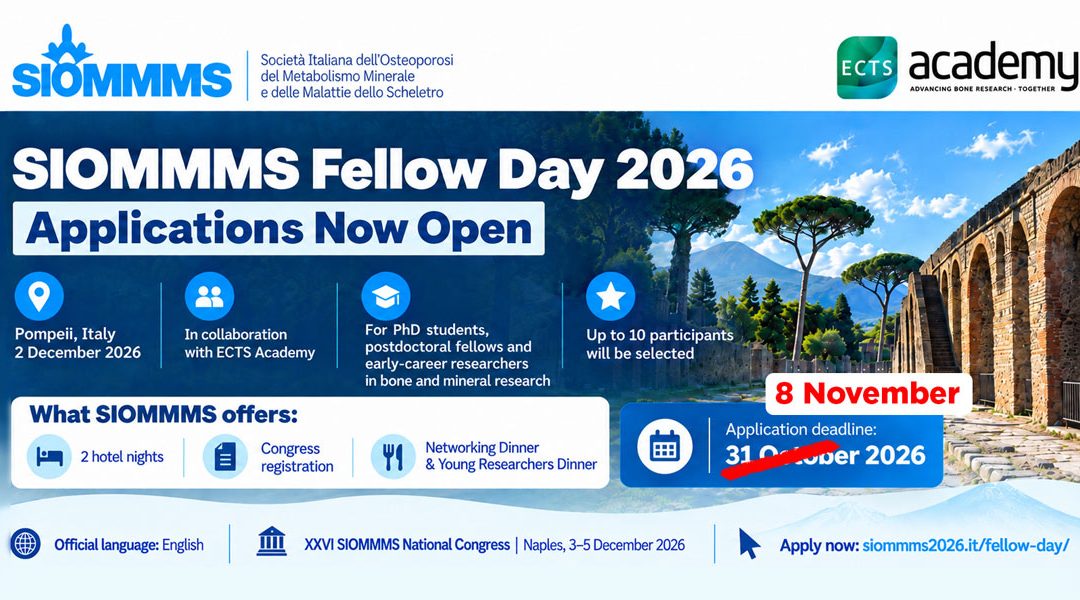 NEW DEADLINE:  8 November SIOMMMS Fellow Day 2026